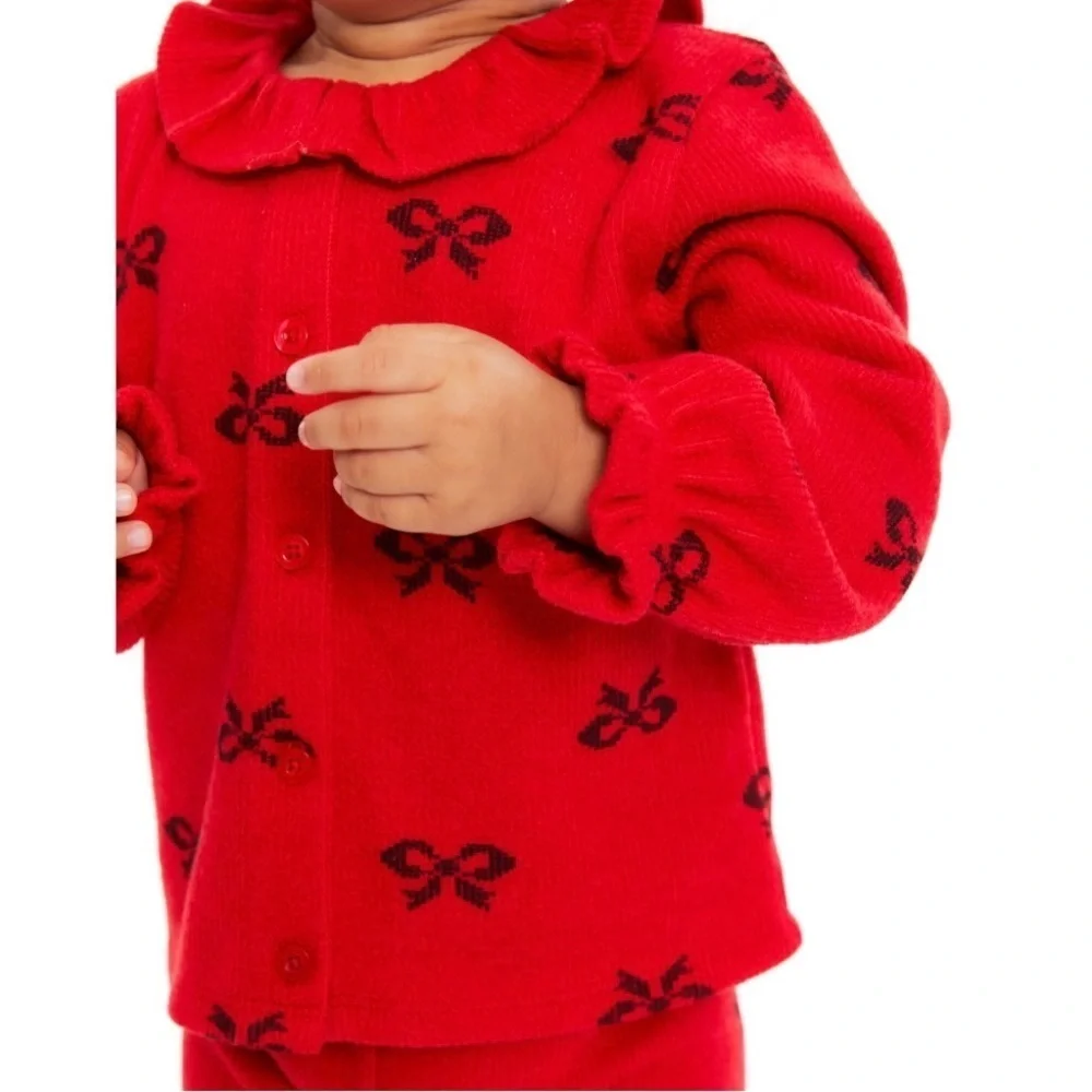Wonder Nation Baby Girl Cardigan and Pants Outfit Set 2-Piece, Size 3-6M
